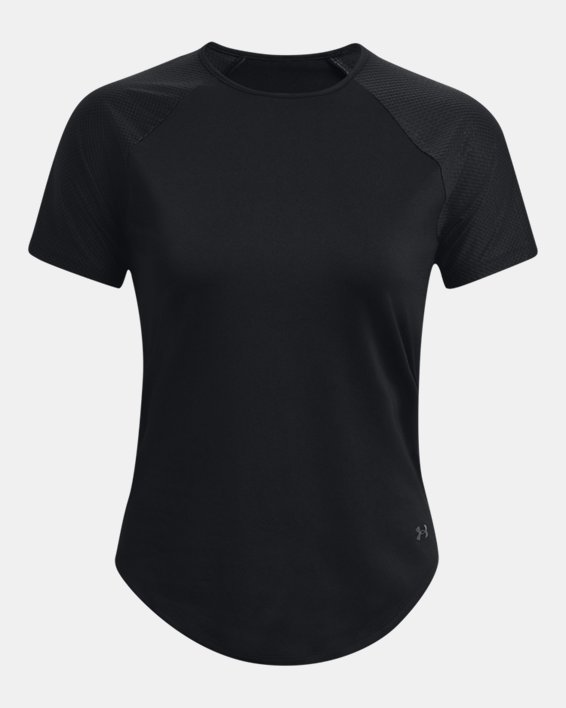 Women's UA RUSH™ Short Sleeve, Black, pdpMainDesktop image number 4
